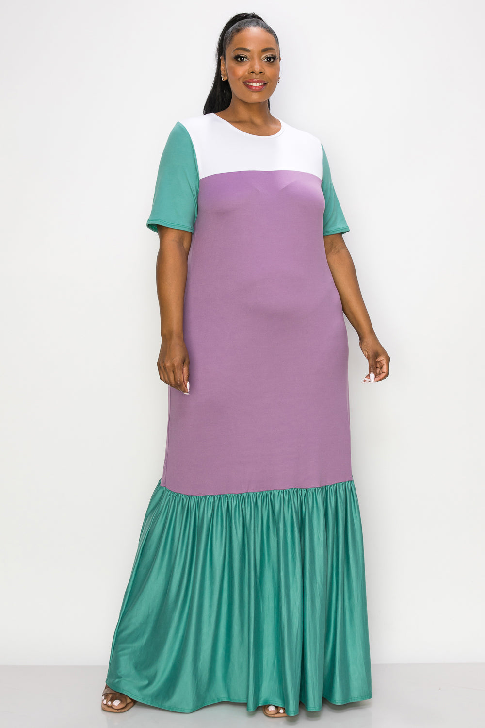 Ami Colorblock Maxi Dress L I V D