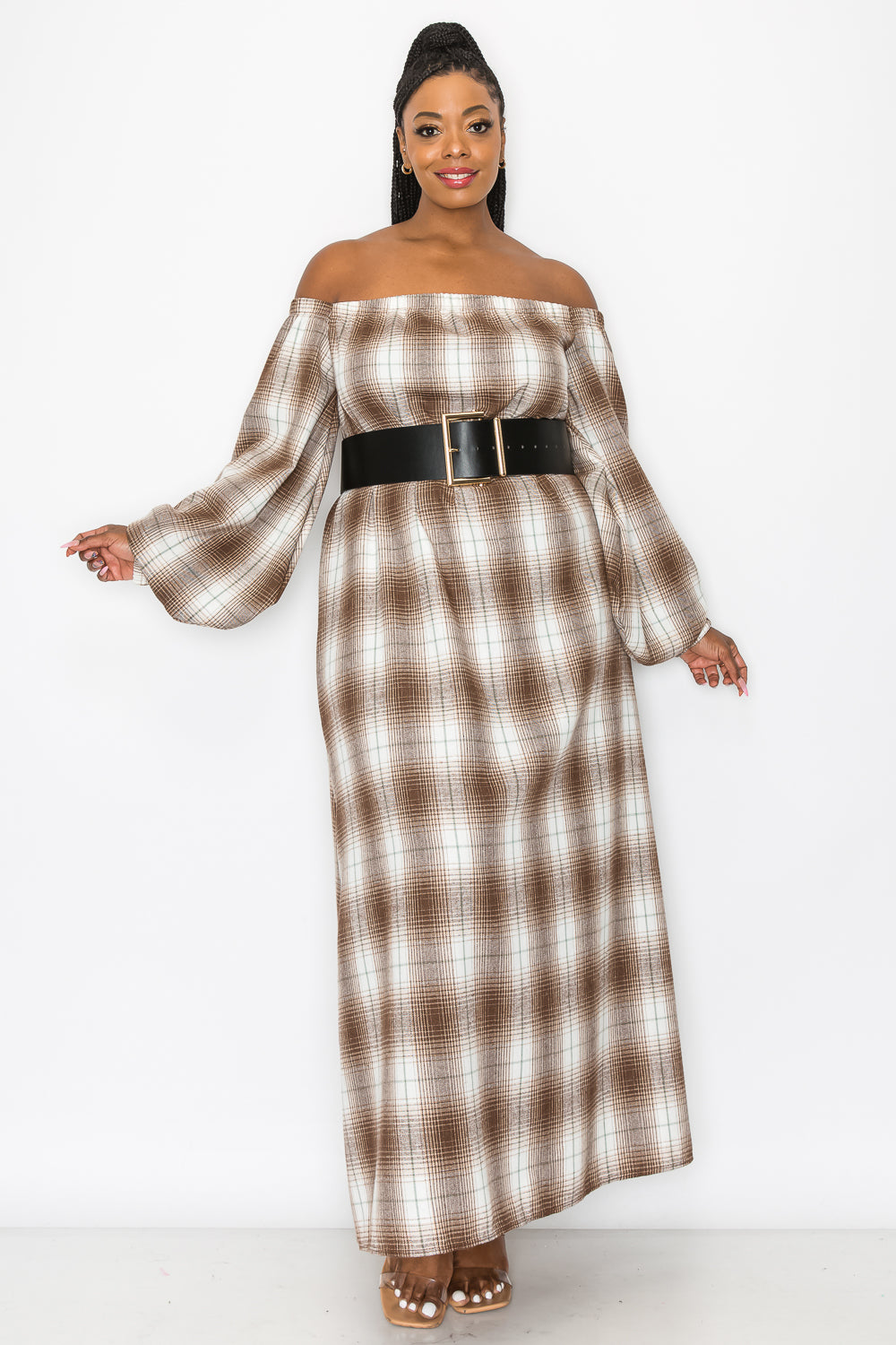 Flannel maxi dress best sale