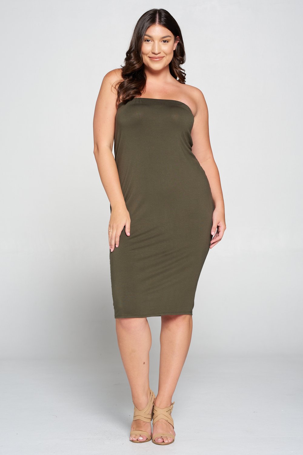 Olive tube dress best sale