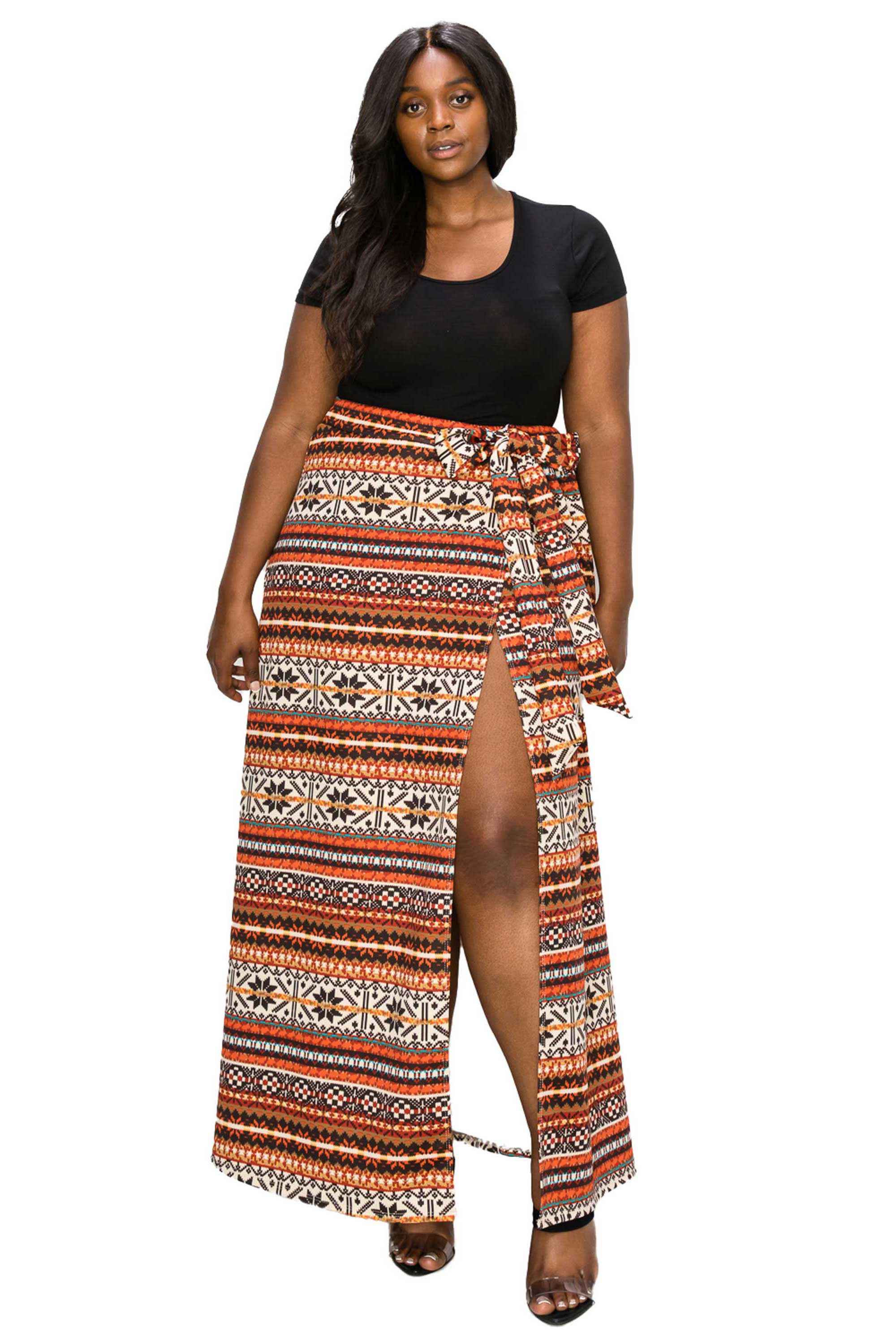 Tribal Wrap Maxi Skirt | Made in USA | LIVD Apparel – L I V D