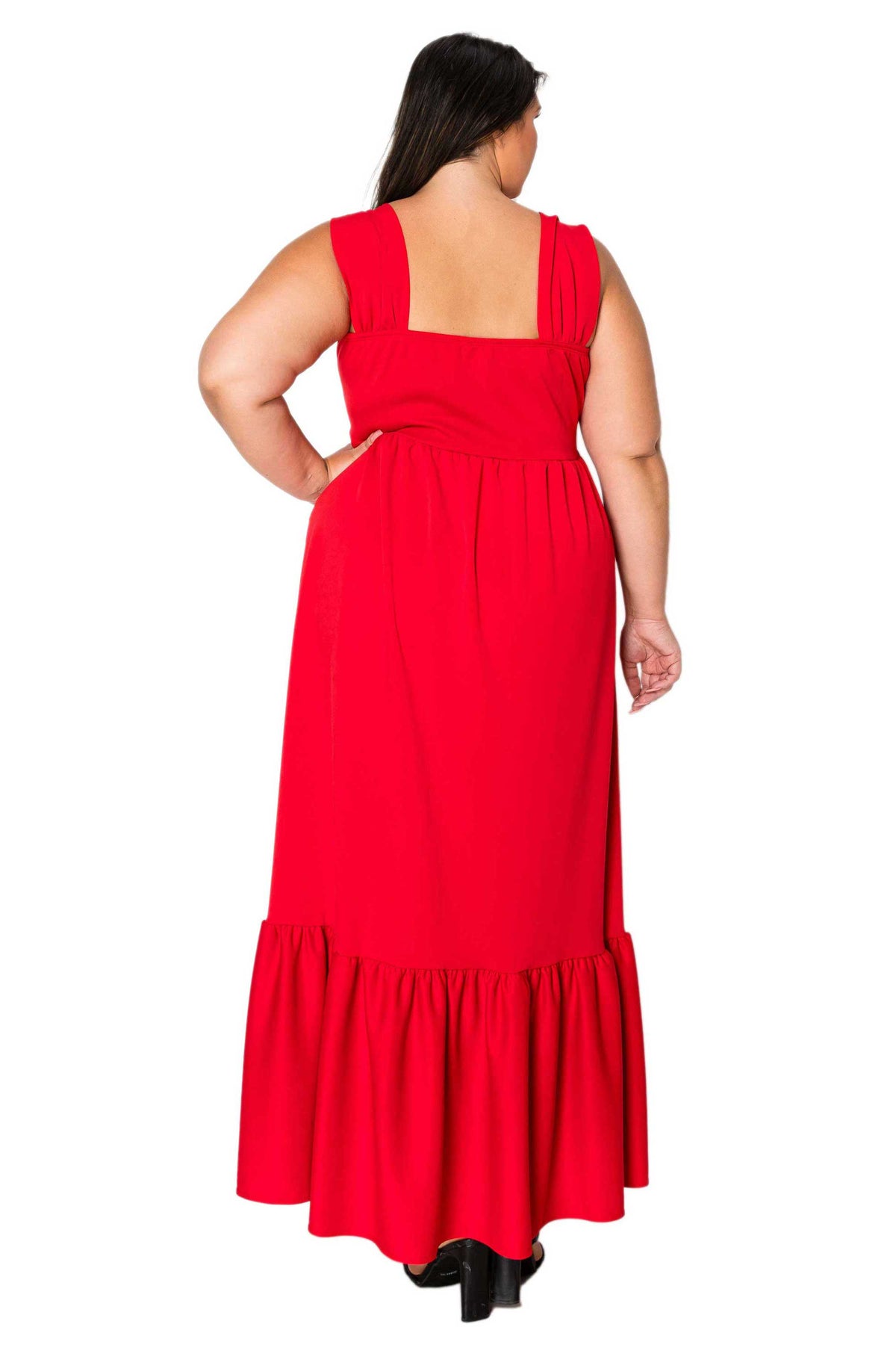 Angelika Ruffled Hem Maxi Dress