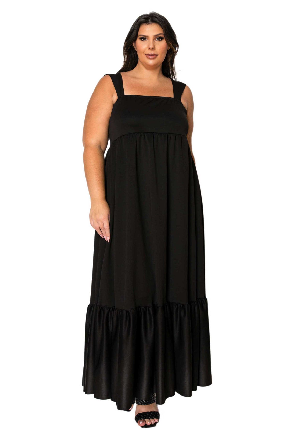 Angelika Ruffled Hem Maxi Dress