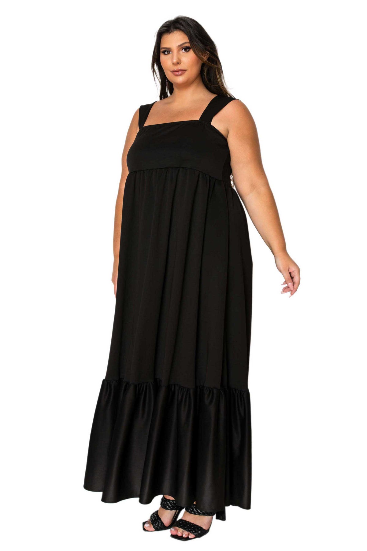 Angelika Ruffled Hem Maxi Dress