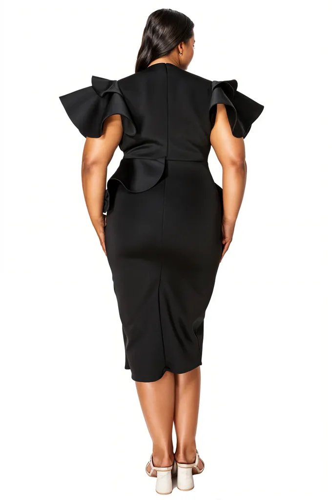 Kira Neoprene Peplum Dress