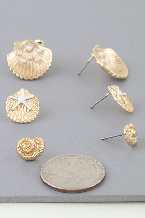 Seashell Earrings Set