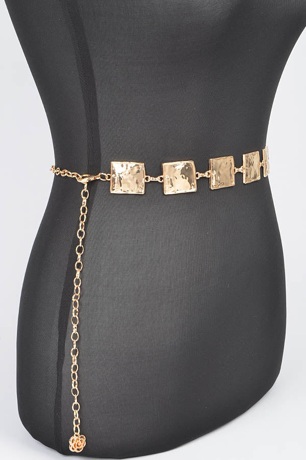 Nikki Hammered Chain Belt