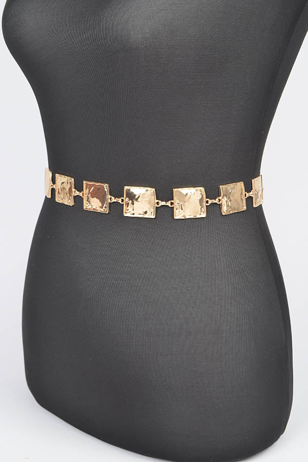 Nikki Hammered Chain Belt