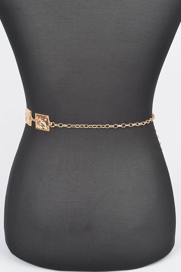 Nikki Hammered Chain Belt