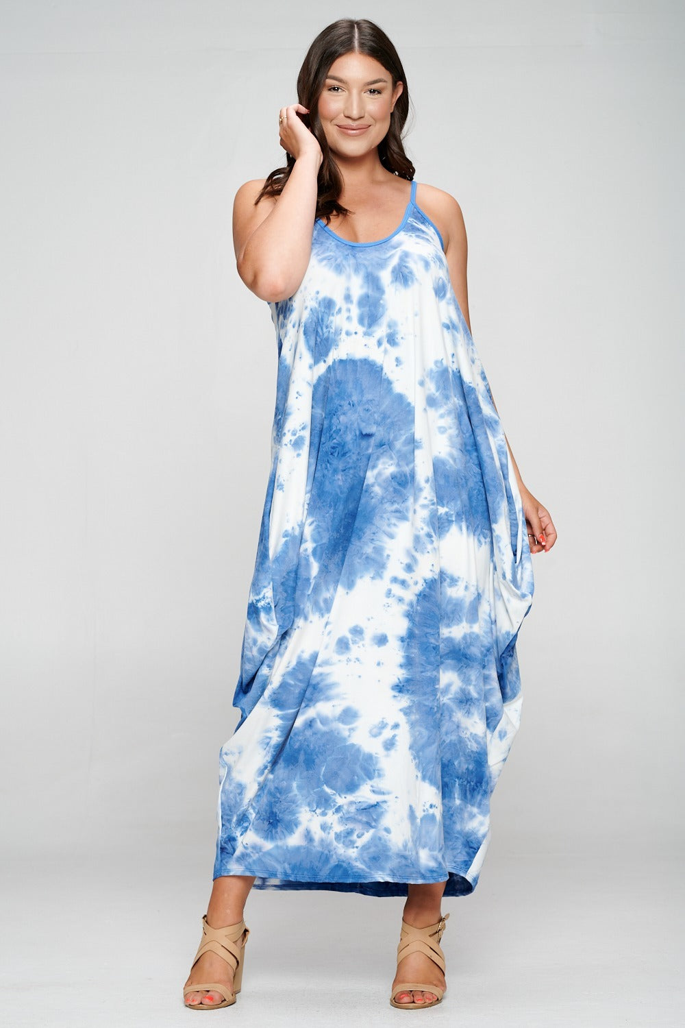 Tie Dye Spaghetti Strap Maxi Dress