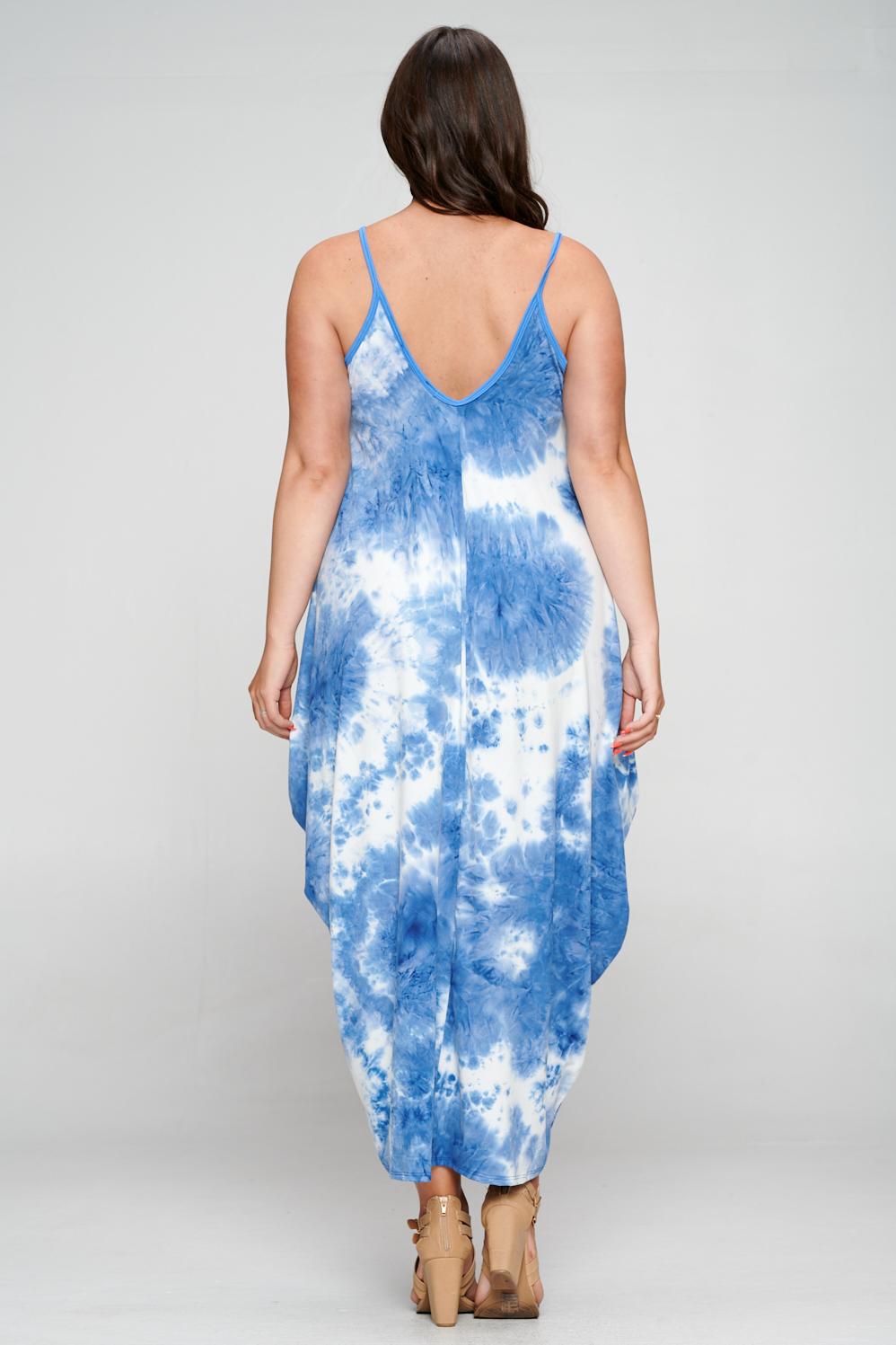 Tie Dye Spaghetti Strap Maxi Dress