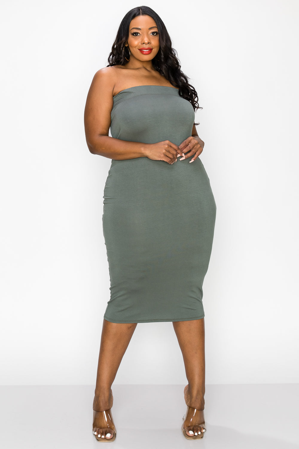 Olive tube outlet dress