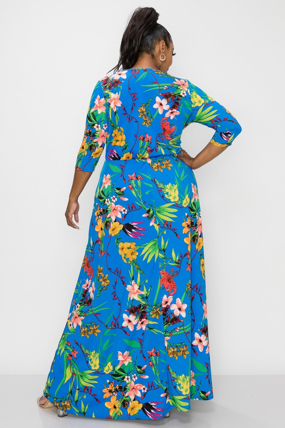 Floral Wrap Maxi Dress - L I V D