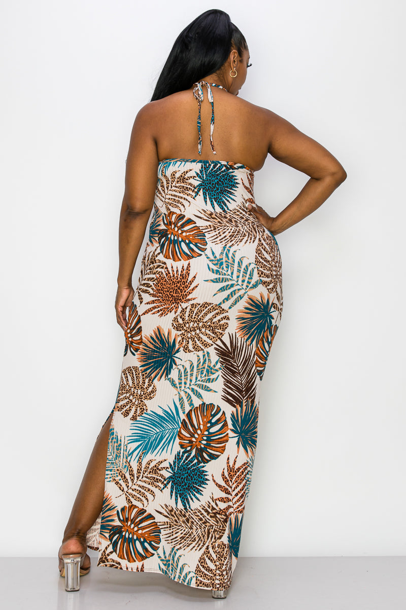 Malia Halter Neck Maxi Dress - L I V D